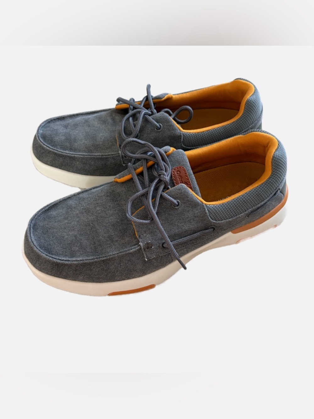 Orthofeet Gray Casual Comfort Shoes Men’s Size 11 (EU 44.5) Boat Shoes